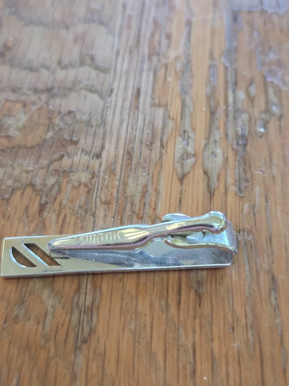 Vintage Retro Swank Silver Color Tie Clip